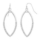 Lc Lauren Conrad Simulated Crystal Nickel Free Teardrop Earrings, Women's, Silver