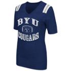 Women's Campus Heritage Byu Cougars Distressed Artistic Tee, Size: Large, Blue (navy)