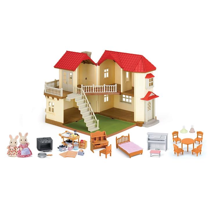 Calico Critters Luxury Townhome Gift Set, Girl's, Beig/green (beig/khaki)