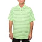 Men's Pebble Beach Classic-fit Striped Performance Golf Polo, Size: Large, Green