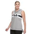Plus Size Fila Sport&reg; Sleeveless Hoodie, Women's, Size: 2xl, Grey