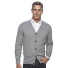 Men's Croft & Barrow&reg; Classic-fit True Comfort Easy-care Cardigan Sweater, Size: Xxl, Med Grey