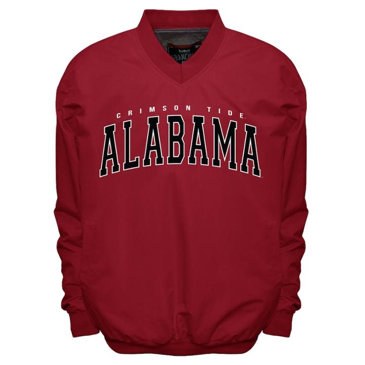 Men's Franchise Club Alabama Crimson Tide Members Windbreaker Pullover, Size: Medium, Red