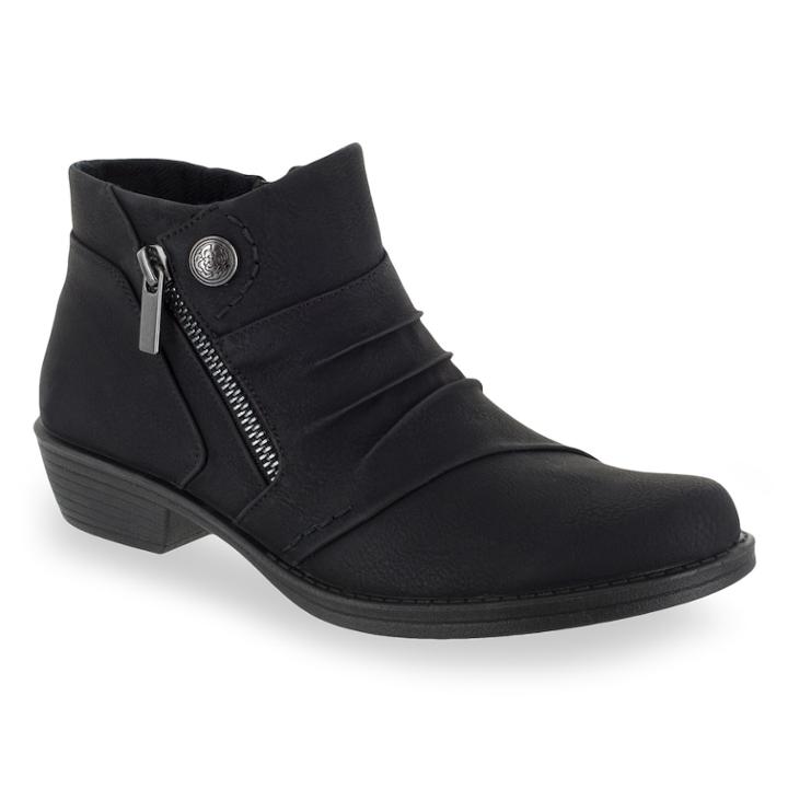 Easy Street Sable Women's Ankle Boots, Size: Medium (12), Black