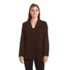 Women's Excelled Suede Blazer, Size: Xl, Brown