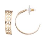 Lc Lauren Conrad Openwork Arrow Hoop Earrings, Women's, Gold