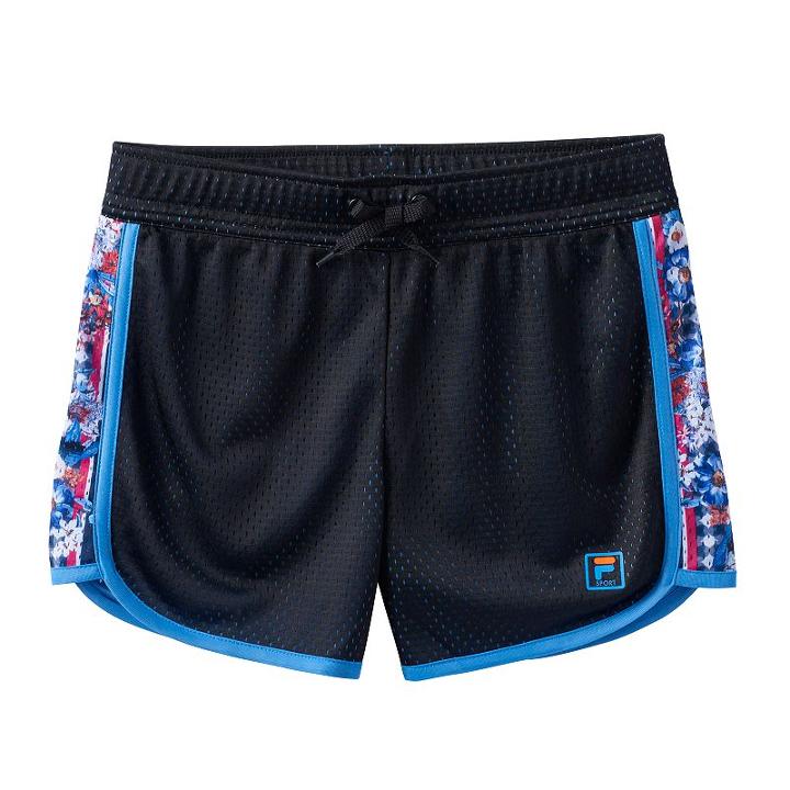 Girls 7-16 Fila Sport&reg; Mesh Binding Shorts, Girl's, Size: L(14), Black