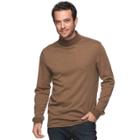 Men's Croft & Barrow&reg; Classic-fit Turtleneck, Size: Medium, Dark Brown