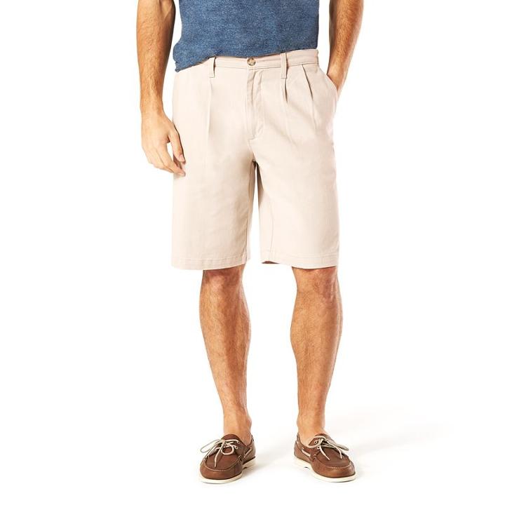 Men's Dockers&reg; D3 Classic-fit Stretch Pleated Shorts, Size: 31, Light Grey