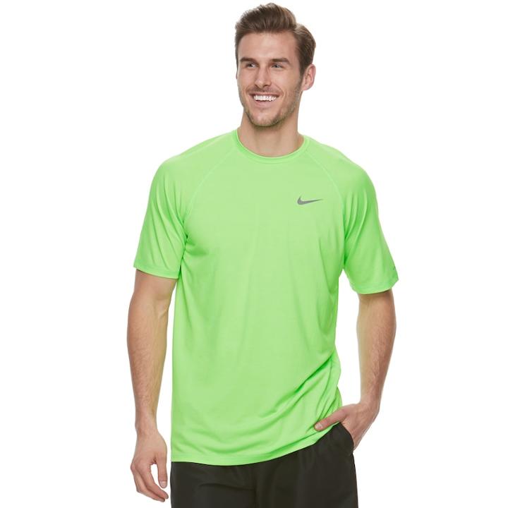 Big & Tall Nike Swim Heathered Hydroguard Tee, Men's, Size: L Tall, Green