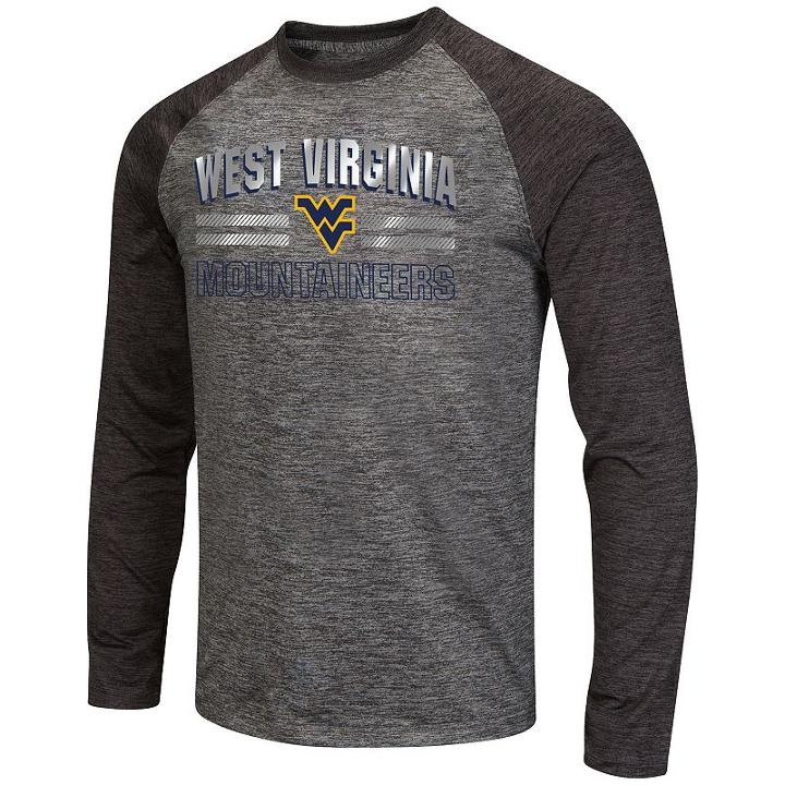 Men's Campus Heritage West Virginia Mountaineers Raven Long-sleeve Tee, Size: Xl, Dark Grey