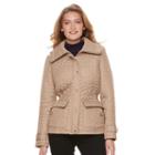 Women's Weathercast Quilted Anorak, Size: Medium, Beig/green (beig/khaki)