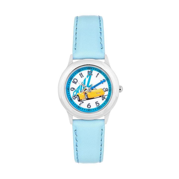 Disney / Pixar Cars 3 Cruz Ramirez Kids' Leather Time Teacher Watch, Boy's, Size: Medium, Blue
