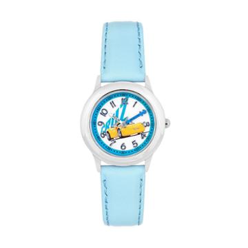 Disney / Pixar Cars 3 Cruz Ramirez Kids' Leather Time Teacher Watch, Boy's, Size: Medium, Blue