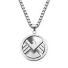 Marvel Agents Of S.h.i.e.l.d. Stainless Steel Pendant Necklace - Men, Size: 22, Grey