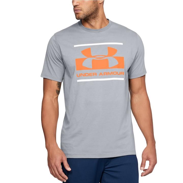 Men's Under Armour Block Logo Tee, Size: Xxl, Med Purple