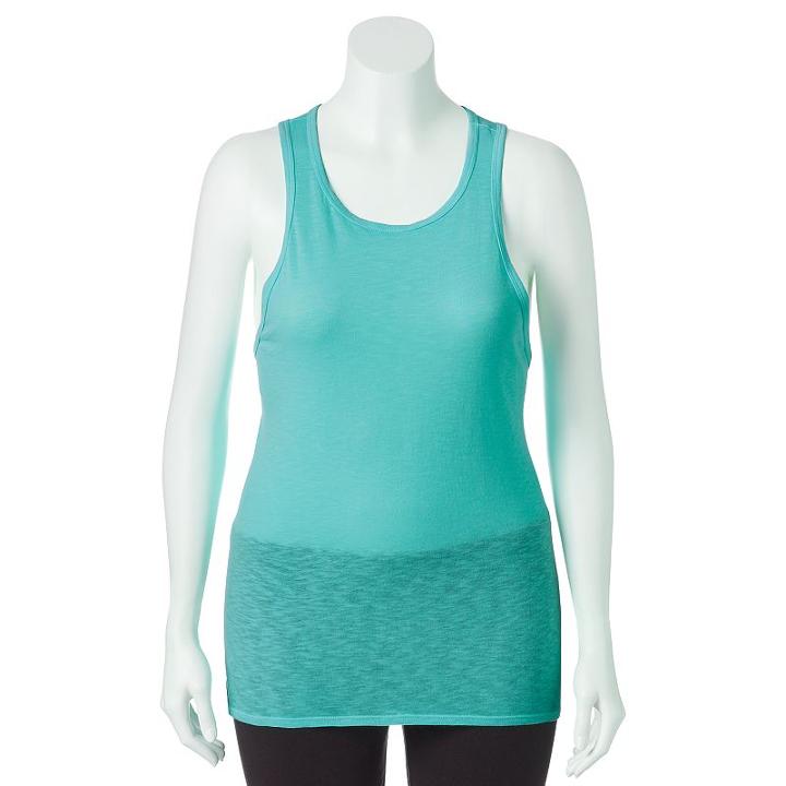 Juniors' Plus Size So&reg; High Neck Slub Tank Top, Girl's, Size: 1xl, Turquoise/blue (turq/aqua)