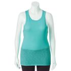 Juniors' Plus Size So&reg; High Neck Slub Tank Top, Girl's, Size: 1xl, Turquoise/blue (turq/aqua)
