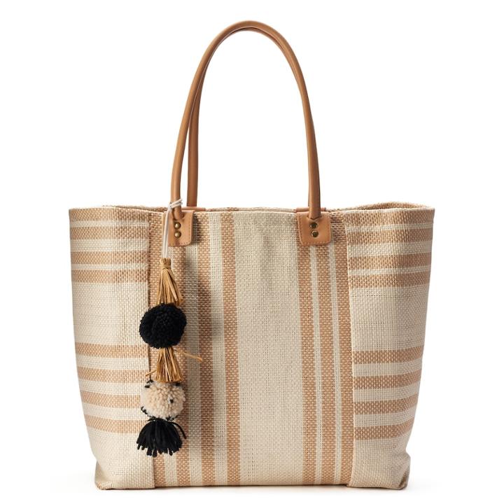 Sonoma Goods For Life&trade; Seagrass Striped Tote, Women's, Natural