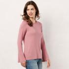 Women's Lc Lauren Conrad Raglan Bell Tee, Size: Xl, Med Pink