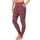 Women's Cuddl Duds Strecth Waffle Thermal Leggings, Size: Xs, Brt Red