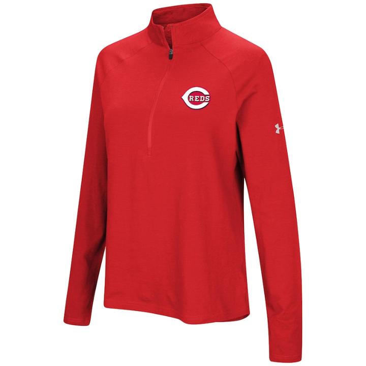 Women's Under Armour Cincinnati Reds Passion Pullover, Size: Medium, Red