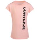 Girls 7-16 Converse Vertical Split Short Sleeve Tee, Size: Large, Light Pink
