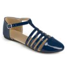 Journee Silvie Girls' Strappy Flats, Size: 13, Blue (navy)