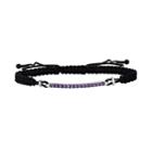 Oro Leoni Sterling Silver Amethyst Woven Slipknot Bracelet - Made With Genuine Swarovski Gemstones, Women's, Purple