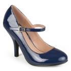 Journee Collection Leslie Women's High Heel Mary Janes, Girl's, Size: Medium (7), Blue (navy)
