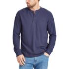 Big & Tall Chaps Classic-fit Waffle-weave Henley, Men's, Size: Xxl Tall, Blue (navy)