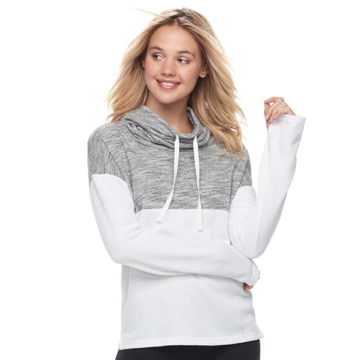 Juniors' So&reg; Perfectly Soft Cowlneck Sweatshirt, Teens, Size: Small, Natural