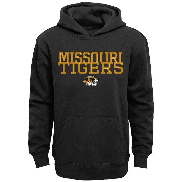 Boys 8-20 Missouri Tigers Overlap Fleece Hoodie, Boy's, Size: M(10-12), Black