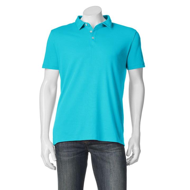 Big & Tall Apt. 9® Solid Modern-fit Polo, Men's, Size: 4xb, Turquoise/blue (turq/aqua)