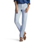 Lee, Women's Essential Straight-leg Chino Pants, Size: 12 Short, Light Blue