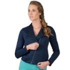 Women's Soybu Jett Moto Jacket, Size: Medium, Dark Blue