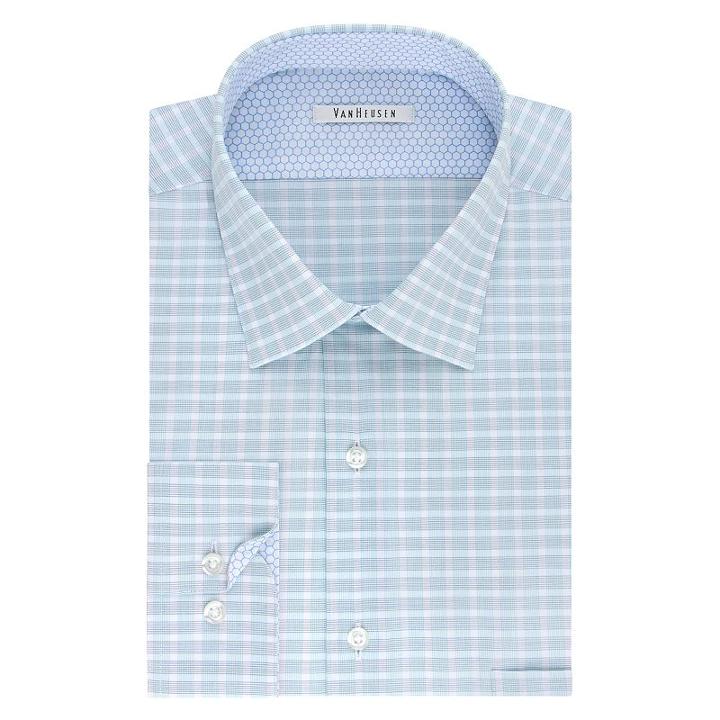 Men's Van Heusen Air Regular-fit Stretch Dress Shirt, Size: 18.5-34/35, Brt Green