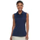 Women's Fila Sport&reg; Space-dye Sleeveless Golf Polo, Size: Large, Dark Blue