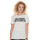 Juniors' So&reg; Graphic Cutout Tee, Teens, Size: Xs, White