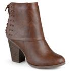 Journee Collection Ayla Women's High Heel Ankle Boots, Girl's, Size: 10, Brown