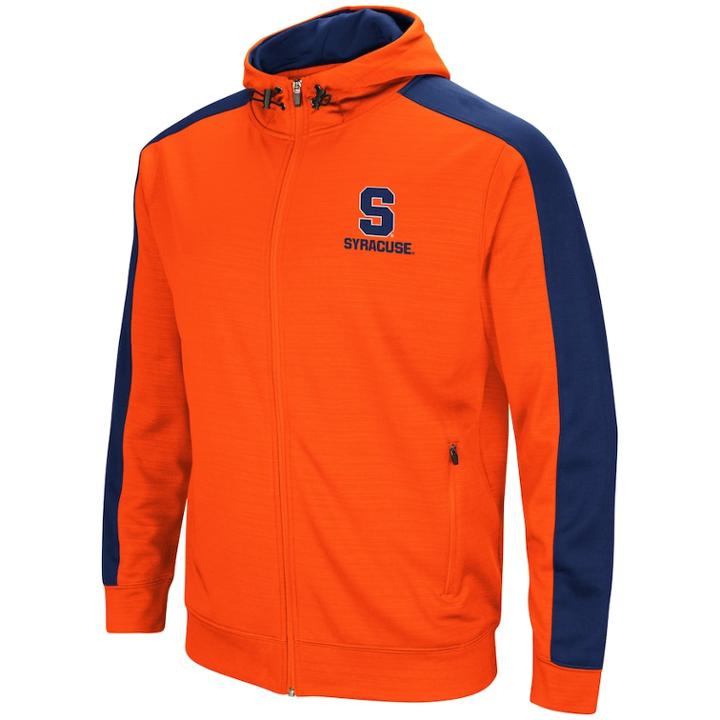 Men's Syracuse Orange Setter Full-zip Hoodie, Size: Large, Drk Orange