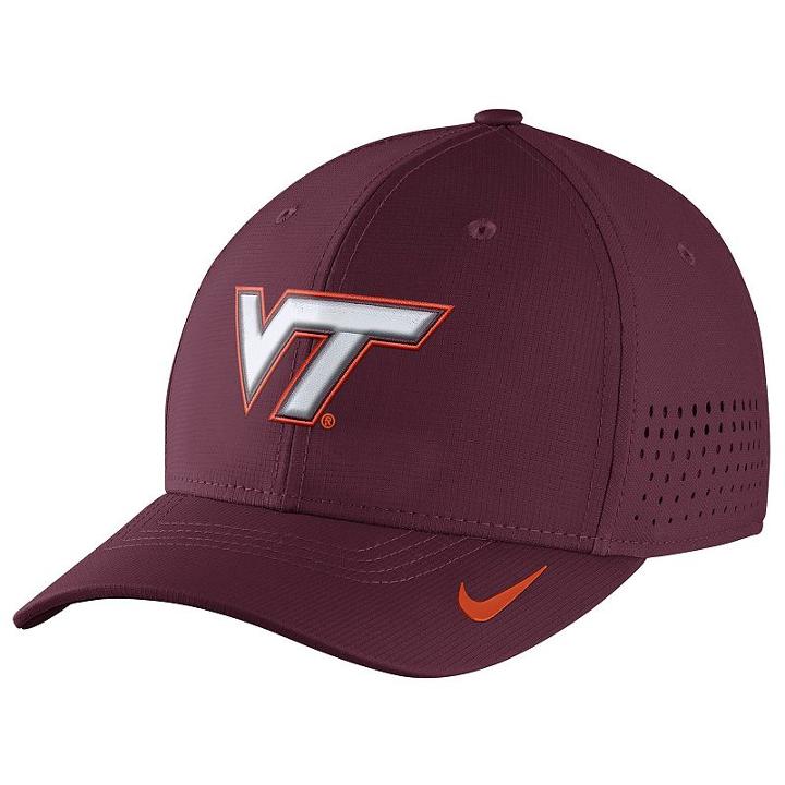 Men's Nike Virginia Tech Hokies Dri-fit Vapor Sideline Flex-fit Cap, Ovrfl Oth
