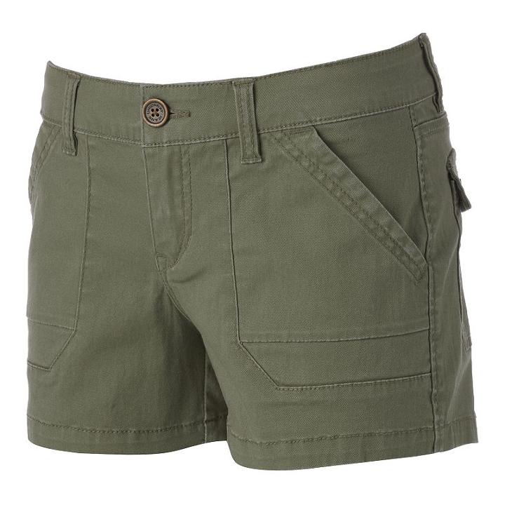 Juniors' Unionbay Stretch Twill Shortie Shorts, Girl's, Size: 5, Yellow Oth
