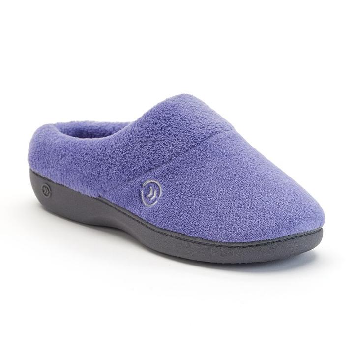 Isotoner Classics Women's Memory Foam Clog Slippers, Size: 6.5 - 7, Purple