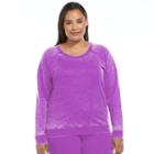 Plus Size Ten To Zen Burnout French Terry Lounge Sweatshirt, Women's, Size: 2xl, Med Purple