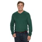 Big & Tall Croft & Barrow&reg; Classic-fit Easy-care V-neck Tee, Men's, Size: M Tall, Dark Green
