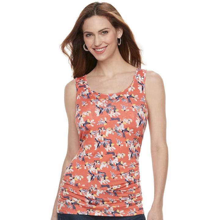 Maternity A:glow Snap Shoulder Nursing Tank, Women's, Size: Xl-mat, Med Orange