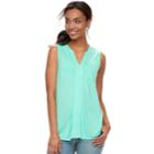Women's Sonoma Goods For Life&trade; Utility Tank, Size: Large, Turquoise/blue (turq/aqua)