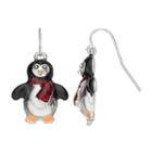 Penguin Scarf Drop Earrings, Women's, Multicolor