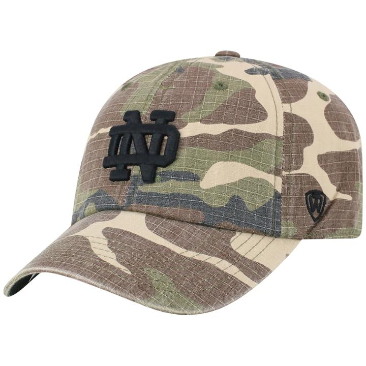 Adult Top Of The World Notre Dame Fighting Irish Hero Adjustable Cap, Men's, Green